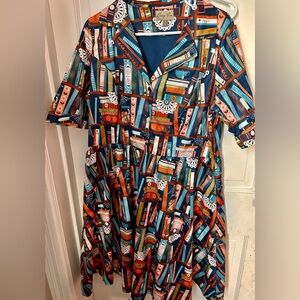 LindyBop brand dress, library print, size US 16